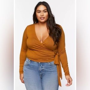 Orange Wrap Top